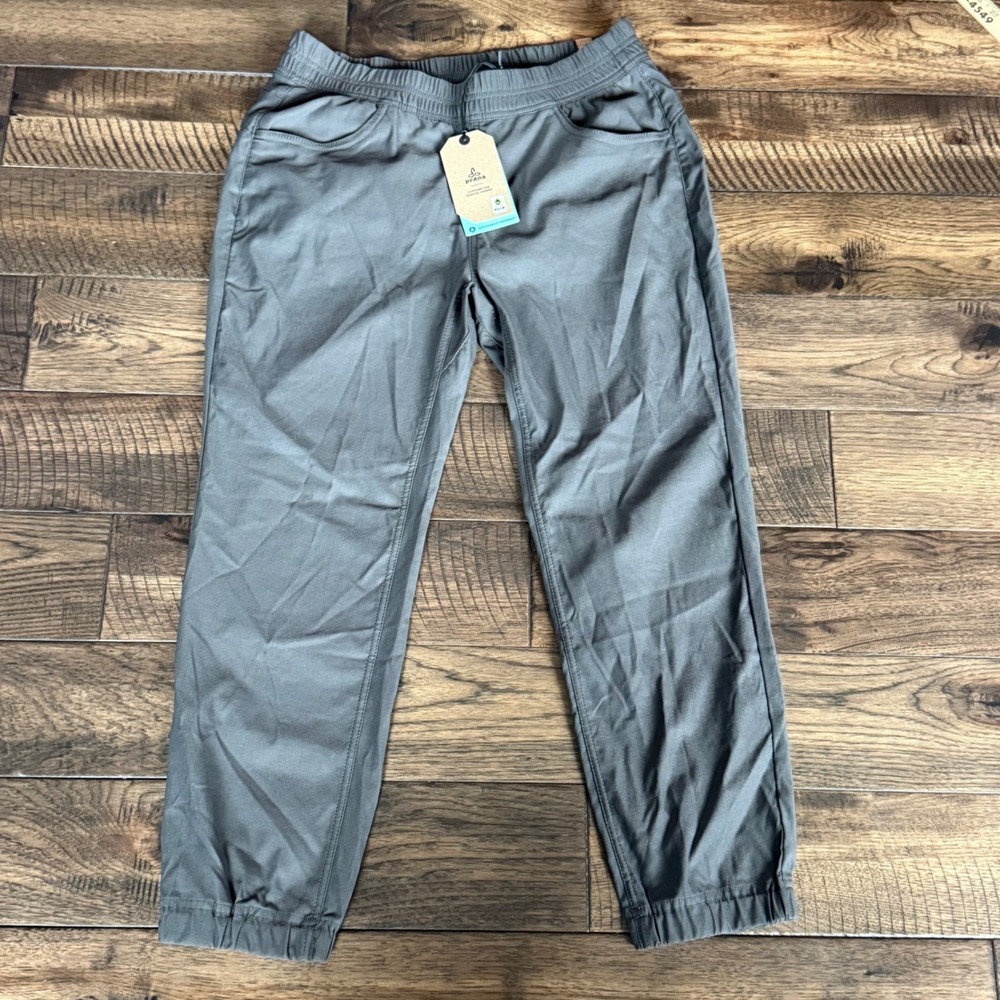 Prana Halle E-Waist Jogger II Dark Iron Grey Hiking Pants Womens 12 NEW